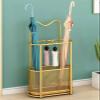 Fodalob Metal Umbrella Rack Stand Free Standing Umbrella Holder for Home Entryway/Office/Hotel/Hall/Bar - Gold Iron, 11.8x5.9x23.6inch view 3
