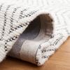 SAFAVIEH Marbella Collection Accent Rug - 3' x 5', Ivory & Black, Handmade Boho Geometric Fringe Wool, Ideal for High Traffic Areas in Entryway, Living Room, Bedroom (MRB201A) view 4