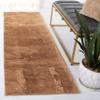 SAFAVIEH Washable Rug Faux Rabbit Fur Shag Collection - 2'6" x 8' Runner, Brown, Slip Resistant & Easy Cleaning, Ideal for Living Room, Hallway, Foyer, Nursery, Bedroom, Boys & Girls Room (FRF976T) view 1