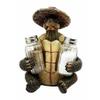 1 Set Of Slow Seasons Camping Turtle With Wicker Hat Salt And Pepper Shakers 7"H view 1