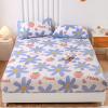 FCLDESHOP Fits Mattress Perfectly Soft Sheet,Kids Room Pure Cotton Skin-Friendly Fitted Sheets, Student Dormitory Cartoon Animation Printing Mattress Protector,Peach,180x200cm view 1