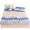 FCLDESHOP Fits Mattress Perfectly Soft Sheet,Kids Room Pure Cotton Skin-Friendly Fitted Sheets, Student Dormitory Cartoon Animation Printing Mattress Protector,Peach,180x200cm view 2