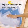 FCLDESHOP Fits Mattress Perfectly Soft Sheet,Kids Room Pure Cotton Skin-Friendly Fitted Sheets, Student Dormitory Cartoon Animation Printing Mattress Protector,Peach,180x200cm view 4