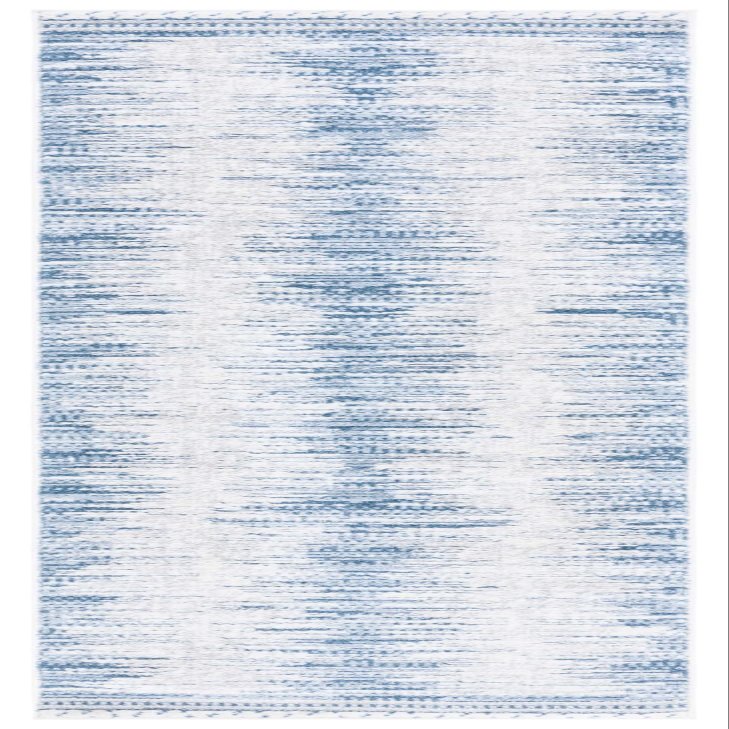 SAFAVIEH Alamo Collection Runner Rug - 2'2" x 8', Grey & Blue, Modern Abstract Distressed Design, Non-Shedding & Easy Care, Ideal for High Traffic Areas in Living Room, Bedroom (ALM732M)