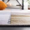 SAFAVIEH Washable Rug Faux Hide Collection - 6' Square, Beige & Brown, Slip Resistant, Western Rustic Decor, Printed Pattern, Ideal for Living Room, Bedroom, Home Office, Dining Space (FAH519C) view 4