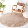 SAFAVIEH Washable Rug Faux Rabbit Fur Shag Collection - 6' Round, Beige, Slip Resistant & Easy Cleaning, Ideal for Living Room, Bedroom, Kids Playroom, Nursery, Dining Space (FRF976B) view 1