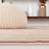 SAFAVIEH Washable Rug Faux Rabbit Fur Shag Collection - 6' Round, Beige, Slip Resistant & Easy Cleaning, Ideal for Living Room, Bedroom, Kids Playroom, Nursery, Dining Space (FRF976B) view 4