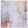 SAFAVIEH Washable Rug Tacoma Collection - 6' x 9', Grey & Rust, Slip Resistant & Easy to Clean, Ideal for Living Room, Bedroom, Home Office, Dining Space (TAC801P) view 2