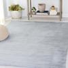 SAFAVIEH Washable Rug Faux Rabbit Fur Shag Collection - 5' x 7', Silver, Slip Resistant & Easy Cleaning, Ideal for Living Room, Bedroom, Kids Playroom, Nursery, Dining Space (FRF976G) view 1