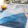 SAFAVIEH Washable Rug Tacoma Collection - 8' x 10', Blue & Gold, Slip Resistant & Easy to Clean, Ideal for Living Room, Bedroom, Home Office, Dining Space (TAC836M) view 1