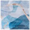 SAFAVIEH Washable Rug Tacoma Collection - 8' x 10', Blue & Gold, Slip Resistant & Easy to Clean, Ideal for Living Room, Bedroom, Home Office, Dining Space (TAC836M) view 2