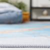 SAFAVIEH Washable Rug Tacoma Collection - 8' x 10', Blue & Gold, Slip Resistant & Easy to Clean, Ideal for Living Room, Bedroom, Home Office, Dining Space (TAC836M) view 4
