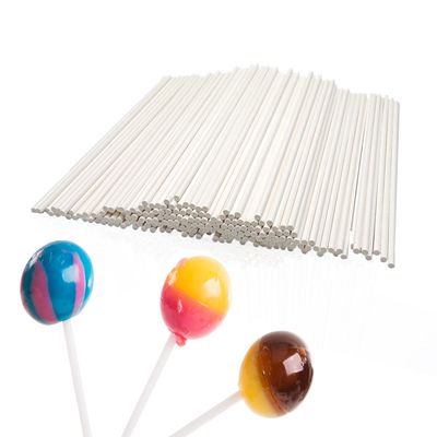 8 Inch White Lollipop Sticks, Lollipop Treat Sticks, for Homemade Candy, Cookies, Dessert, 200 Pcs