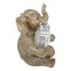 1 Set Of Sitting Elephant With Trunk Up Salt Pepper Shakers Holder view 2