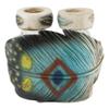 1 Set Of Southwestern Indian Dreamcatcher Feather Salt And Pepper Shakers Holder (Turquoise) view 1