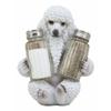 1 Set Of White Puppy Pet Dog Glass Salt And Pepper Shakers Holder view 1