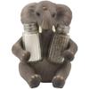 1 Set Of Elephant Pachyderm Wine Bottle & Salt Pepper Shakers Holder Figurine view 3