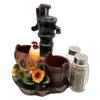 1 Set Of Farm Irrigation Well Pump Chicken Hen Salt Pepper Shakers Holder Figurine view 3