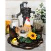 1 Set Of Farm Irrigation Well Pump Chicken Hen Salt Pepper Shakers Holder Figurine view 4