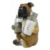 1 Set Of Puppy Dog Hugging Glass Salt Pepper Shakers Holder 6.25"High view 2
