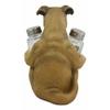 1 Set Of Puppy Dog Hugging Glass Salt Pepper Shakers Holder 6.25"High view 3