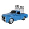 1 Set Of Country Rustic Vintage Blue Highboy Pickup Truck Salt And Pepper Shakers Holder view 2