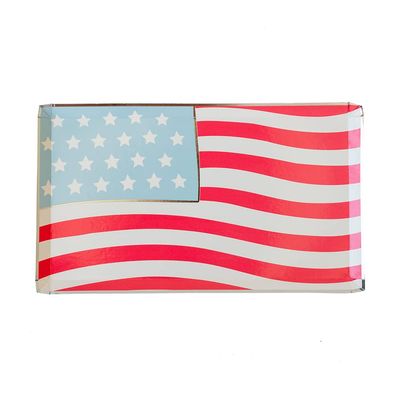 Jollity & Co Party Supplies | Merica' Collection Dinner Plates | Great for Memorial Day and Fourth of July Decorations | Paper, 8 Pack