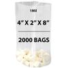 Clear Gusseted Bags 1Mil, 4" X 2" X 8" & 2000 Bags | LDPE Material, For Food Packaging, Storage & Display | Heat Sealable Plastic Bag, Ideal for Bakery, Deli, Snacks, and Commercial Use view 1