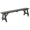 Furniture Barn USA Pine 6' Traditional Bench, Olive Gray view 1