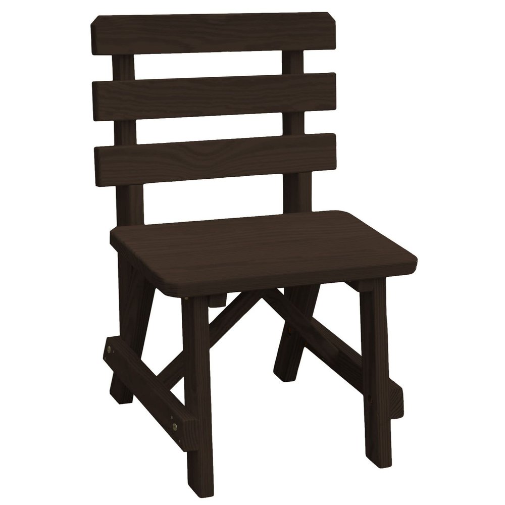 Furniture Barn USA Pine 2' Traditional Backed Bench, Walnut Stain