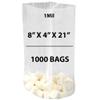 Clear Gusseted Bags 1Mil, 8" X 4" X 21" & 1000 Bags | LDPE Material, For Food Packaging, Storage & Display | Heat Sealable Plastic Bag, Ideal for Bakery, Deli, Snacks, and Commercial Use view 1