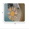 Boho Style Bathroom Rug Abstract Sun Bath Mat Non Slip Machine Washable Tropical Leaves Retro Shower Rugs Home Decorations Soft and Water Absorbent Floor Mats 16"x24" view 3