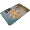 Boho Style Bathroom Rug Abstract Sun Bath Mat Non Slip Machine Washable Tropical Leaves Retro Shower Rugs Home Decorations Soft and Water Absorbent Floor Mats 16"x24" view 4