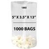Clear Gusseted Bags 1Mil, 5" X 3.5" X 13" & 1000 Bags | LDPE Material, For Food Packaging, Storage & Display | Heat Sealable Plastic Bag, Ideal for Bakery, Deli, Snacks, and Commercial Use view 1