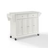 Maykoosh Kitchen Cart with Granite Top - Full Size Rolling Utility Island - Modern White Kitchen Storage view 1