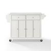 Maykoosh Kitchen Cart with Granite Top - Full Size Rolling Utility Island - Modern White Kitchen Storage view 2