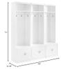 Maykoosh Entryway Storage Set 3-Piece Hall Tree Organizer - Coat Rack Bench with Drawers & Shelves view 2