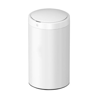 DYPASA Wastepaper Basket Smart Trash Can Stainless Steel Household Living Room Trash Can with Lid Round Kitchen Induction Trash Can, 5.2 Gallons/7.9 Gallons Garbage Can (Size : 30L, Color : Gold)