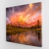 24x36 Canvas, Mountain Sunrise, Grand Teton National Park Landscape Print, Wyoming Canvas Wall Art Prints, Dramatic Mountain Landscape Photo view 3