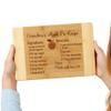 (12" X 8") Premium Natural Two Tone Bamboo Kitchen Cutting Board, Thick Sturdy Reversible Wood Serving Tray, Small Charcuterie Platter, Everyday Use, Engraved Gift, Home Deco, Wall Art view 3