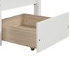 SECOLI Wood Twin Bed Frame Functional Loft Bed (Turn into Upper Bed and Down DeskCushion Sets are Free),Twin Size,White view 3