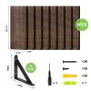 Fixwal Floating Shelves, Width 4.7in Rustic Wood Wall Shelves Set of 8, Wall Storage Shelves for Bedroom, Living Room, Kitchen, Bathroom, Office and Plants (Dark Carbonized Black) view 4