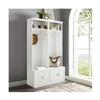 Maykoosh Entryway Hall Tree Set - 2 Piece Modular Storage Bench with Hooks & Drawers - Space Saving Organizer view 1