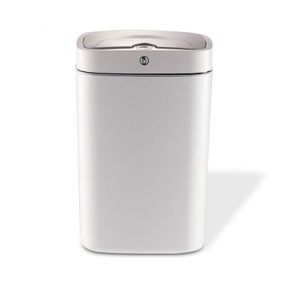DYPASA Wastepaper Basket Modern Smart Induction Trash Can Square Plastic Automatic Trash Can 18L Household Trash Can with Lid for Living Room Bedroom Kitchen Garbage Can