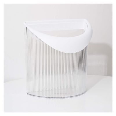 DYPASA Wastepaper Basket Simple Transparent Wall Mounted Trash Can Hanging Waste Bin Under Kitchen Sink Household Plastic Trash Can for Kitchen Cabinet Door Garbage Can