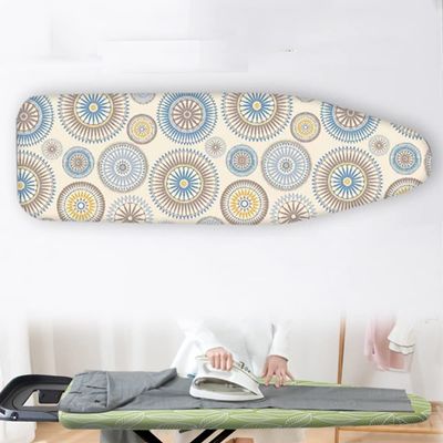TOCTUS Ironing Board Cover Pad Replacement, Ironing Table Cover Cotton Cloth 43x14in, Ironing Pad, Resist Scorching and Staining, Heat-Resistant(B,48x15in(122x38cm))