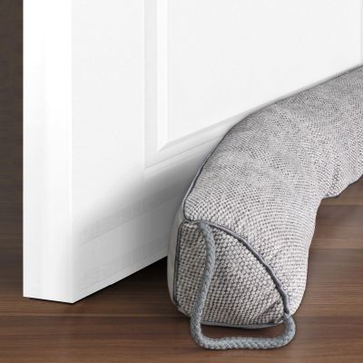 Triangle Under Door Draft Stopper Noise Blocker 34 Inches for Door Bottom Air Seal Insulation and Soundproof, Heavy Duty Weather Guard Snake Stripping, Gray