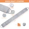 Triangle Under Door Draft Stopper Noise Blocker 34 Inches for Door Bottom Air Seal Insulation and Soundproof, Heavy Duty Weather Guard Snake Stripping, Gray view 2