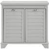 Maykoosh Classic Comfort Two-Compartment Tilt-Out Linen Hamper, Gray Finish, 31.13" L x 14.13" W x 29" H, Coastal Cottage Design, Easy Assembly, Versatile Linen Hamper for Bedrooms view 2