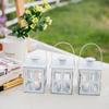 HPC Decor 6PCS Mini Lanterns Decorative for Wedding Centerpieces- Bulk Metal Candle Lanterns w/ LED Tealight & String- Modern Farmhouse Decor for Home, Party, Table, Fireplace, Shelf Decor (White) view 4